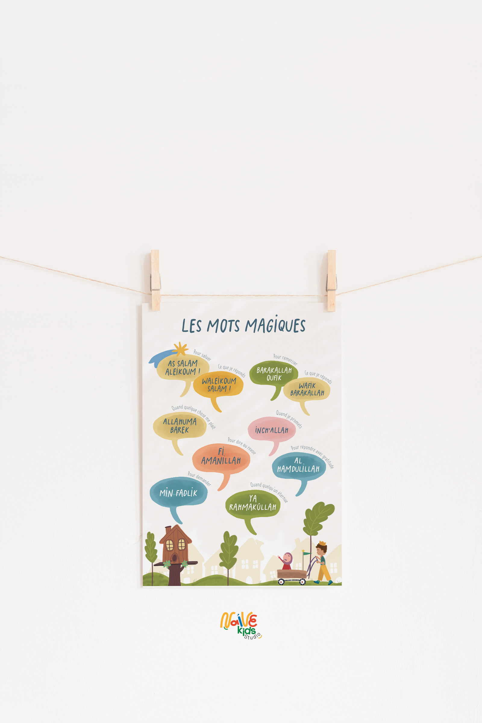 affiche accrochée au mur