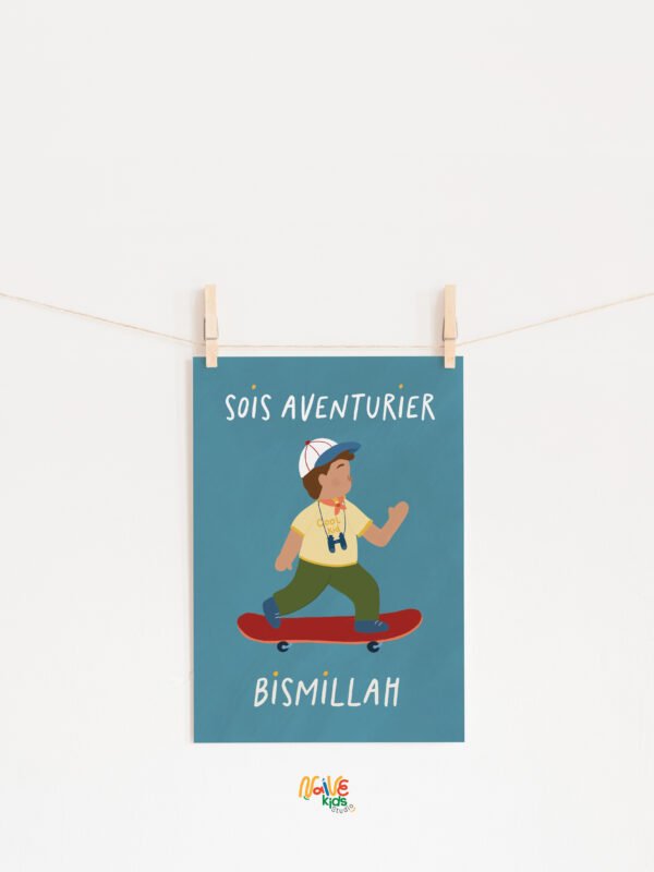 affiche pour promouvoir la confiance en soi des enfants musulmans