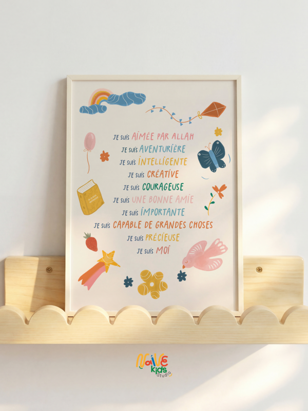 Affiche d'affirmations positives