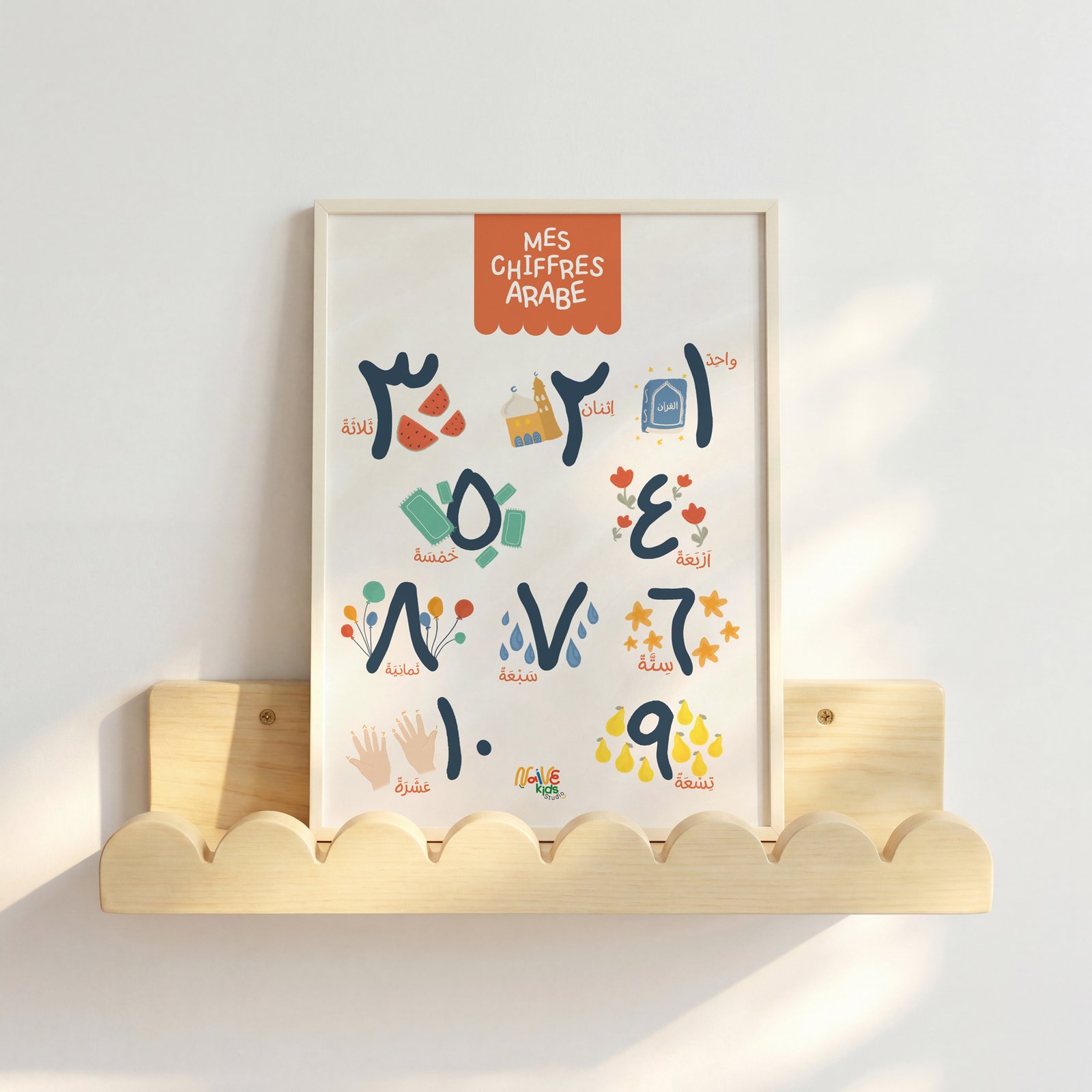 Affiche Chiffres arabes pour enfant