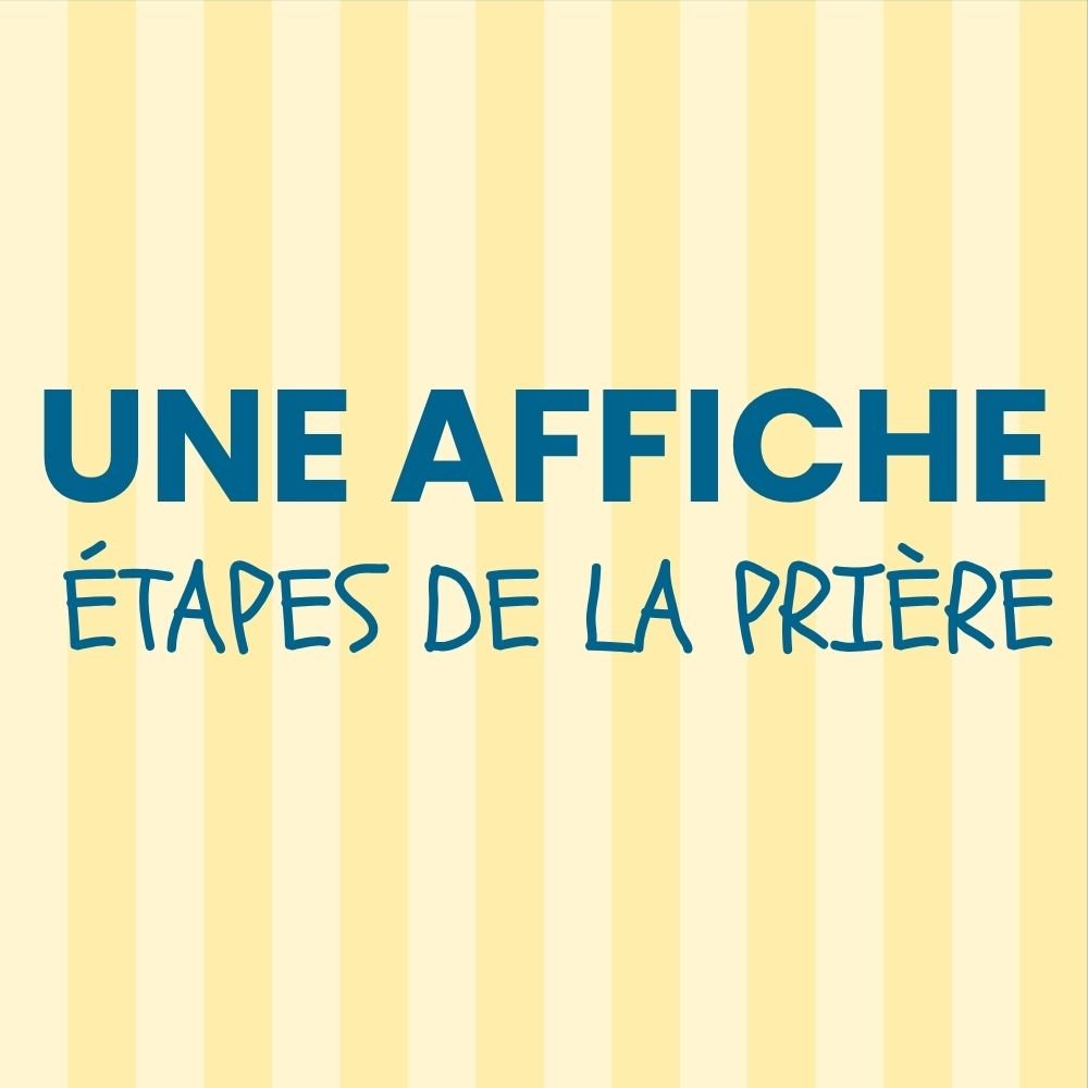 Affiche des ablutions majeures et mineures 