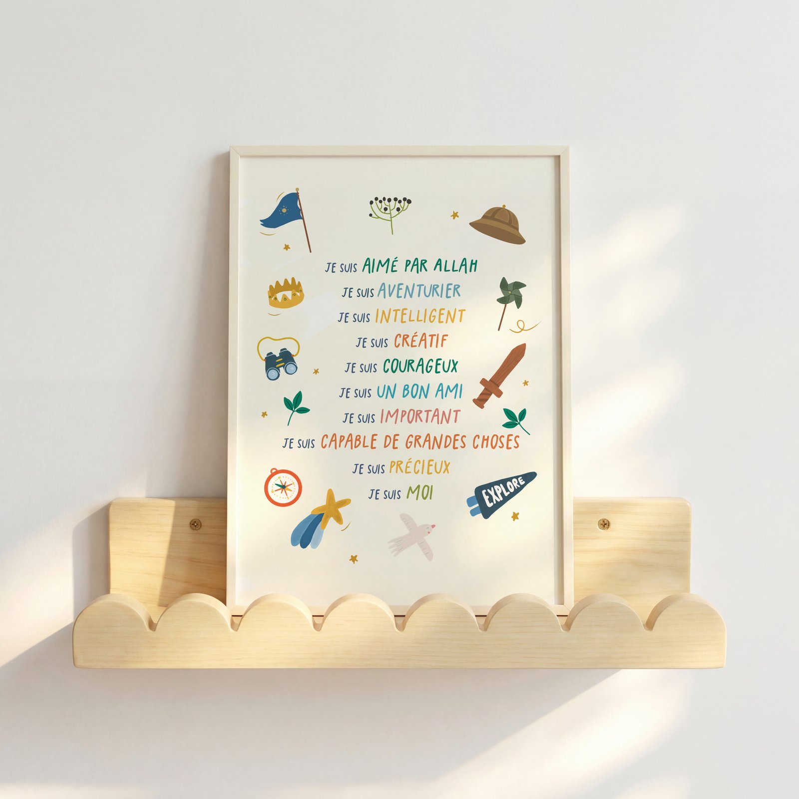 Affiche d’affirmations positives garçon